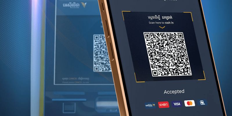 Minh họa quy trình rút tiền bằng ngân hàng